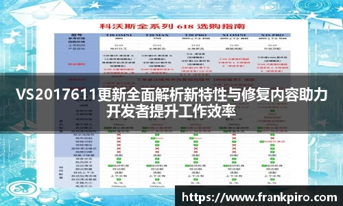VS2017611更新全面解析新特性与修复内容助力开发者提升工作效率